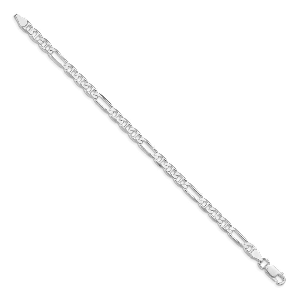 Sterling Silver Rhodium-plated 5.5mm Figaro Anchor Chain