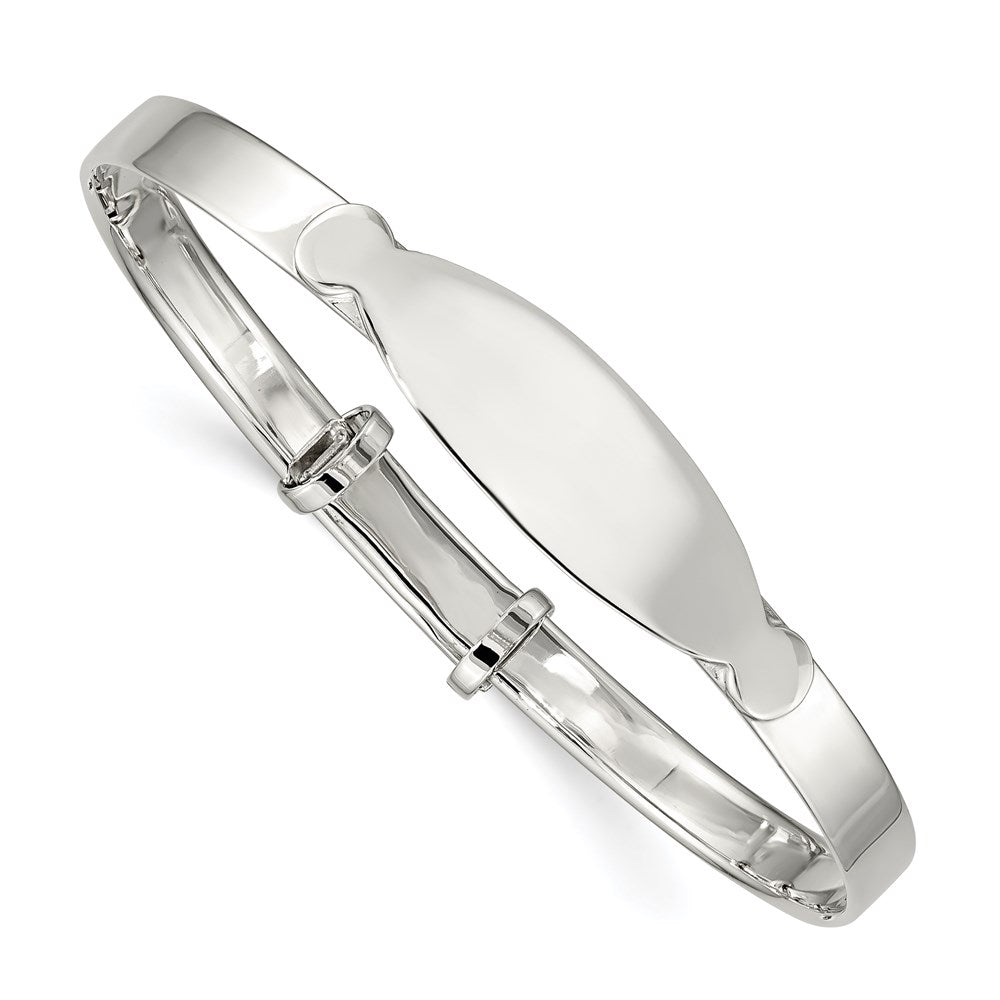 Polished;Engravable;Sterling silver;Adjustable
