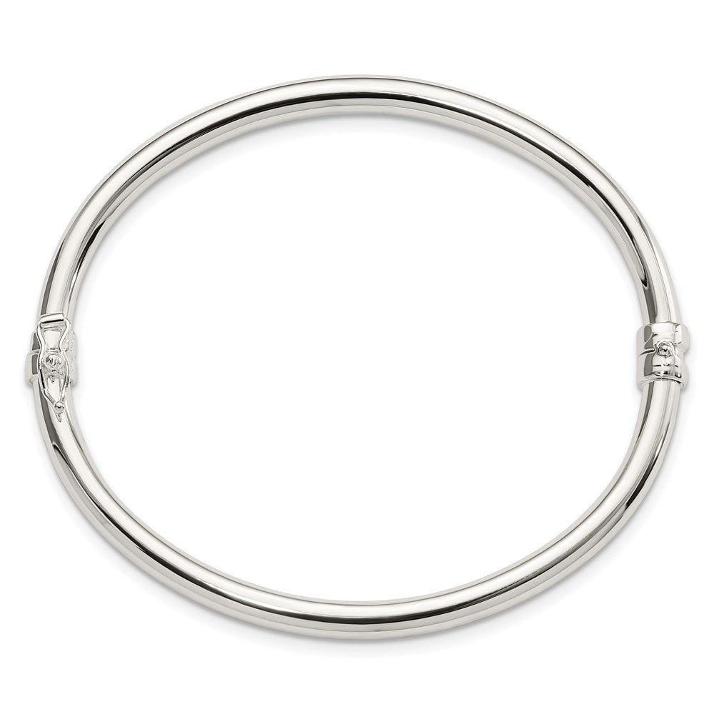 Sterling Silver Polished Hinged Bangle