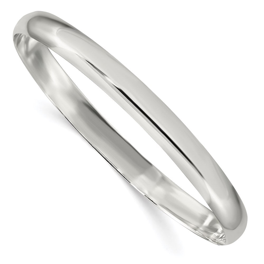 Solid;Polished;Flat back;Engravable;Sterling silver;Slip on