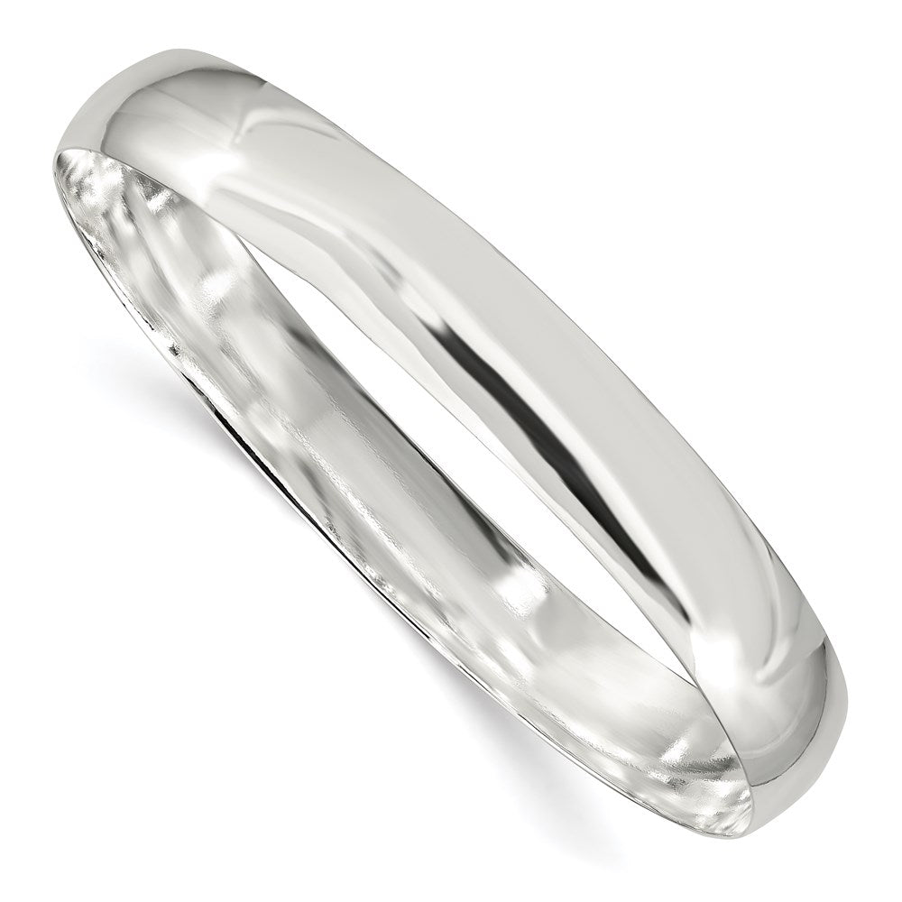 Solid;Polished;Flat back;Engravable;Sterling silver;Slip on