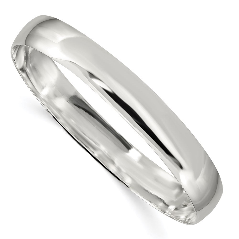 Solid;Polished;Flat back;Engravable;Sterling silver;Slip on