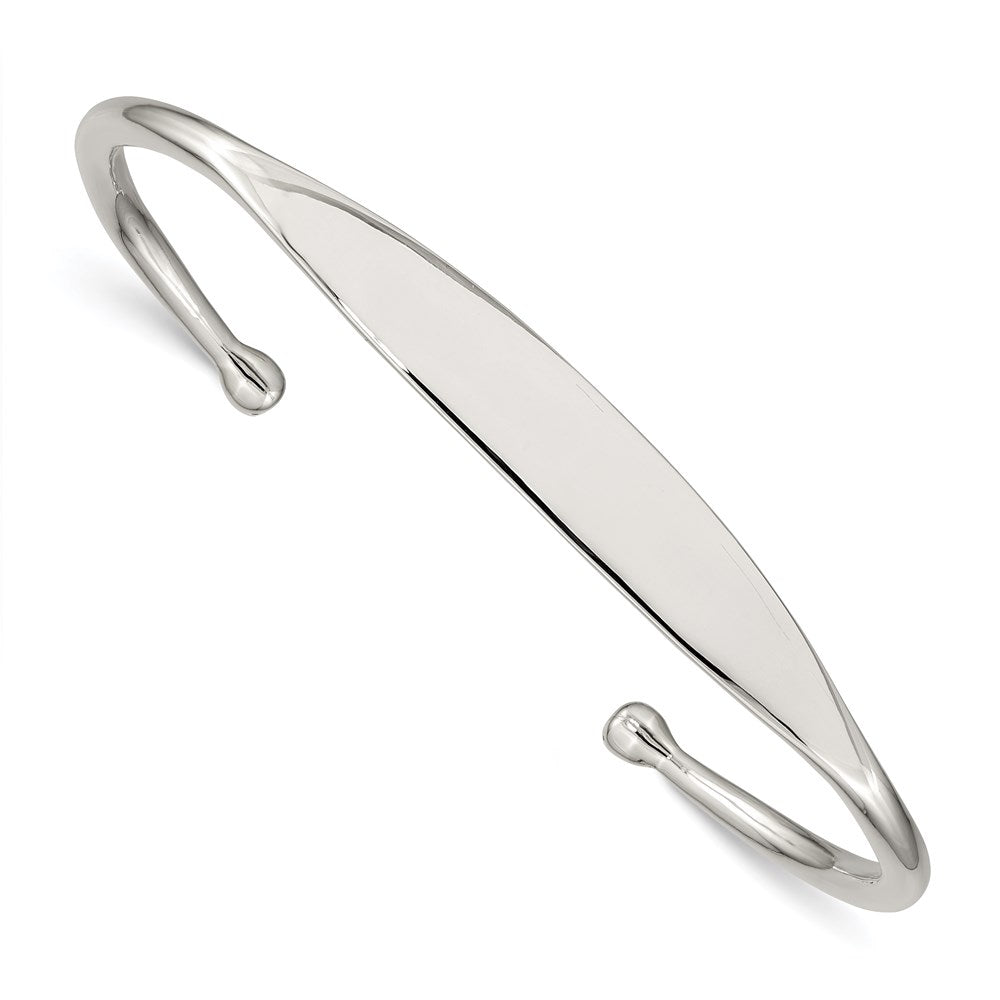 Solid;Polished;Closed back;Engravable;Polished back;Sterling silver;Cuff