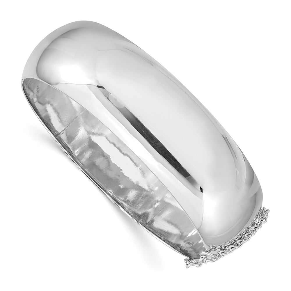 Polished;Flat back;Hollow;Hinged;Engravable;Sterling silver;Box catch;Box chain