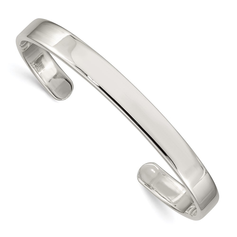 Solid;Polished;Closed back;Engravable;Polished back;Sterling silver;Cuff