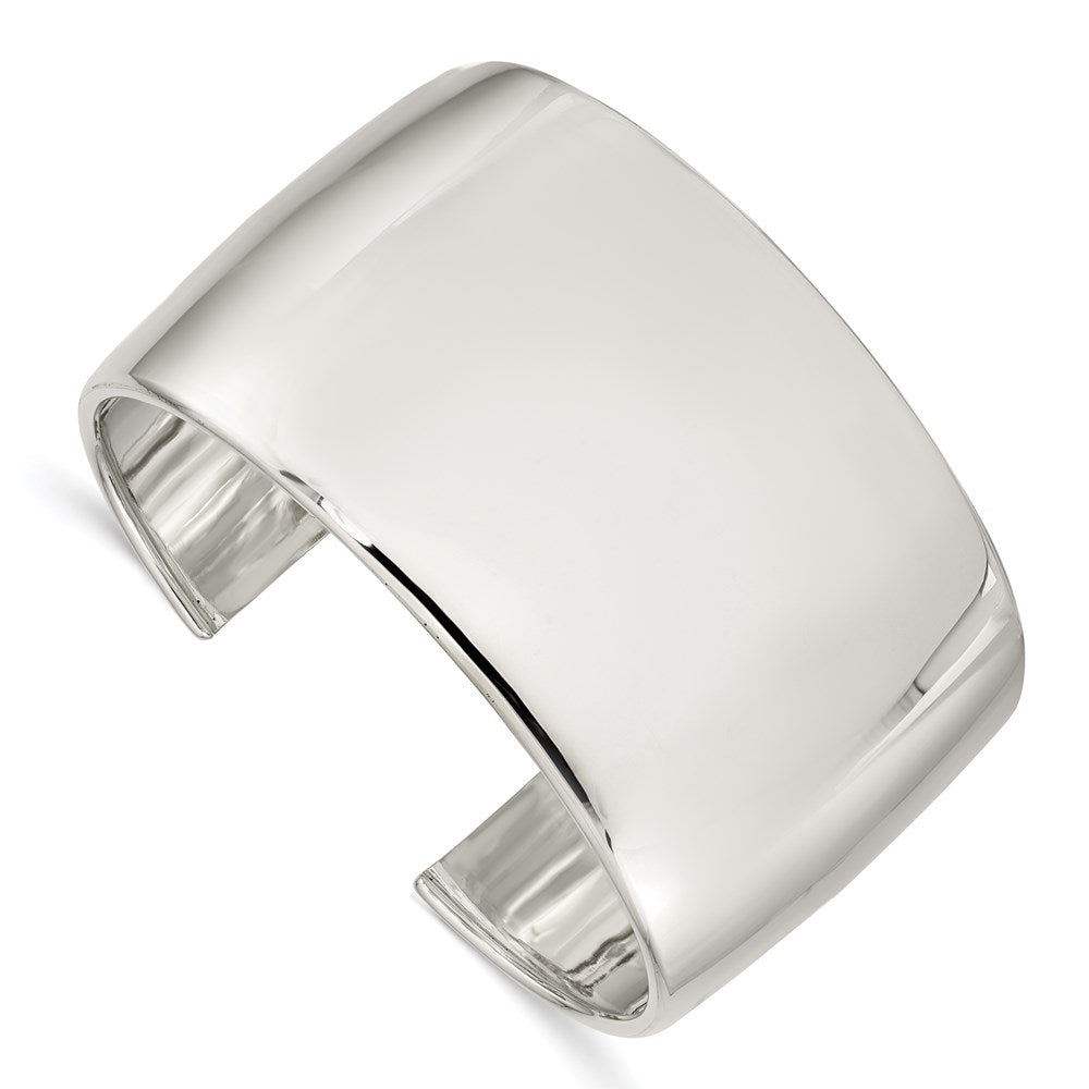 Polished;Engravable;Sterling silver;Cuff