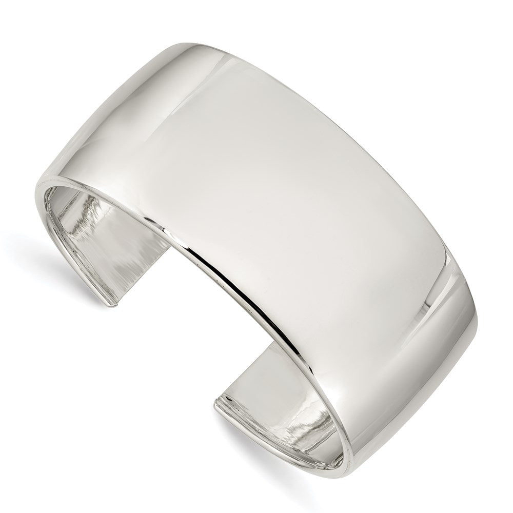 Polished;Engravable;Sterling silver;Cuff