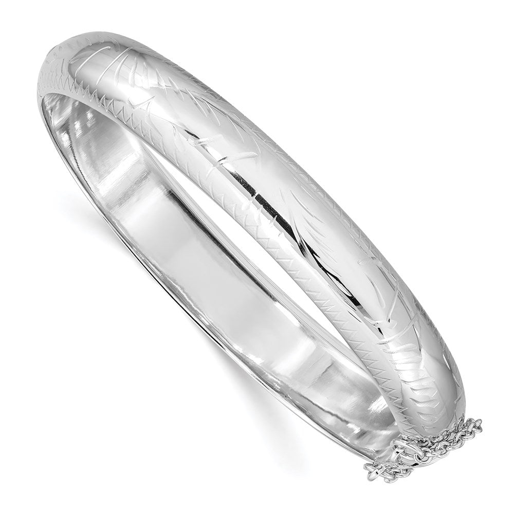 Polished;Flat back;Hollow;Hinged;Box;Sterling silver;Diamond Cut