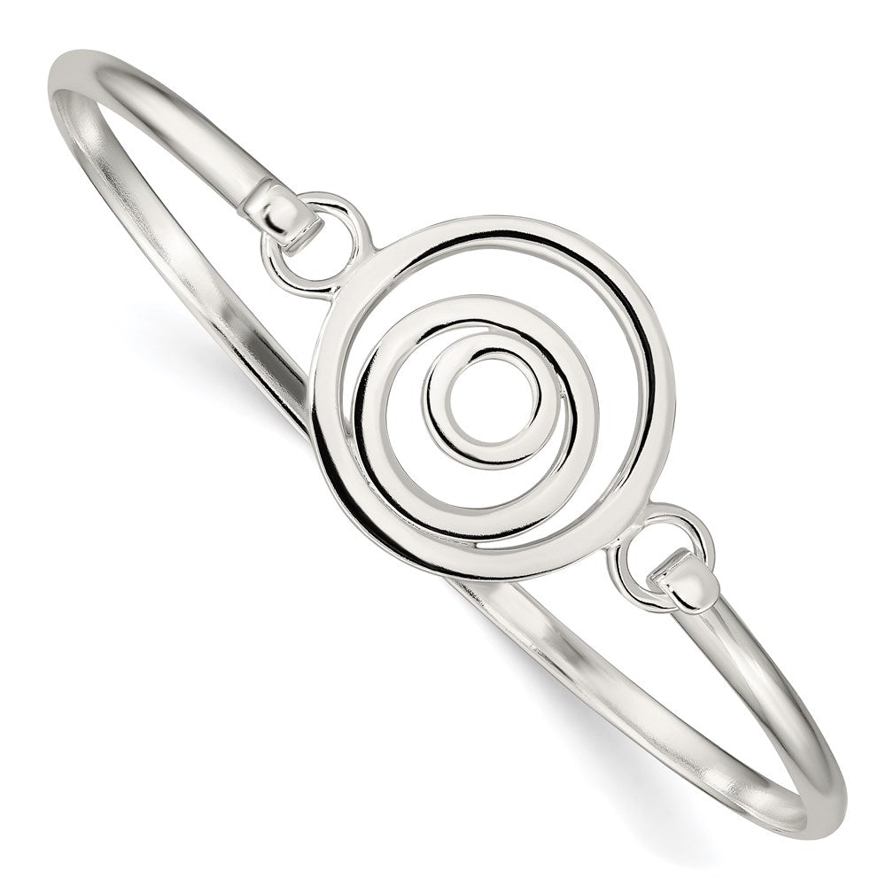 Solid;Polished;Flat back;Sterling silver;Flexible