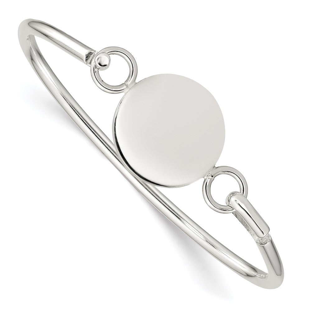 Solid;Polished;Engravable;Sterling silver;Flexible