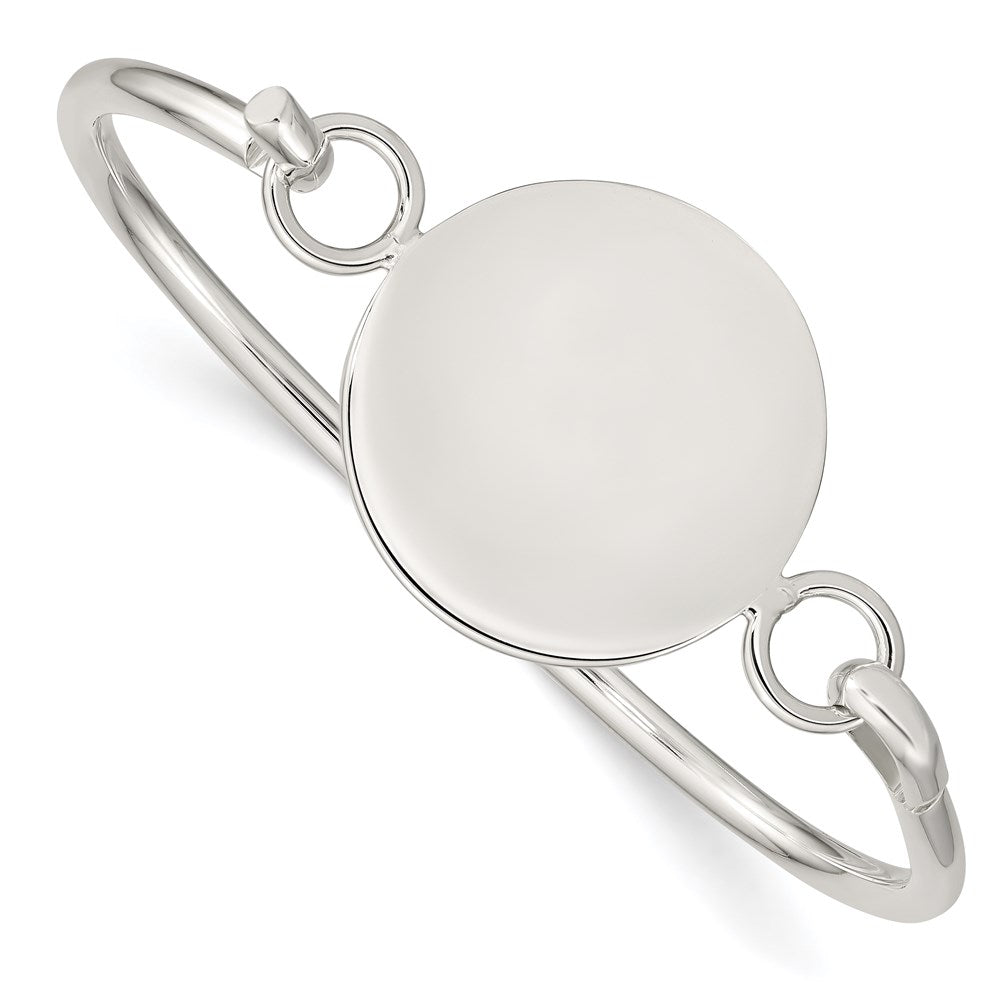 Solid;Polished;Sterling silver;Flexible;Engravable (front only)