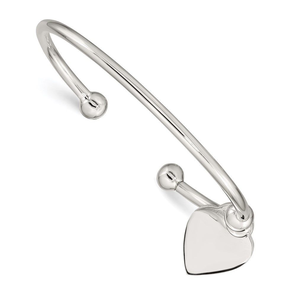 Polished;Hollow;Engravable;Sterling silver;Cuff