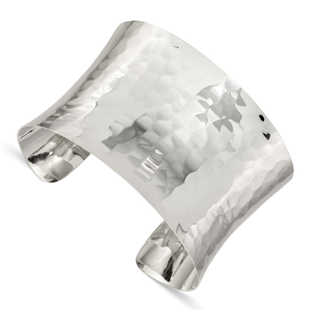 Solid;Polished;Sterling silver;Hammered