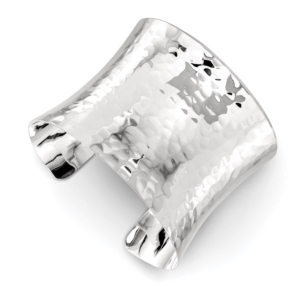 Solid;Polished;Sterling silver;Hammered