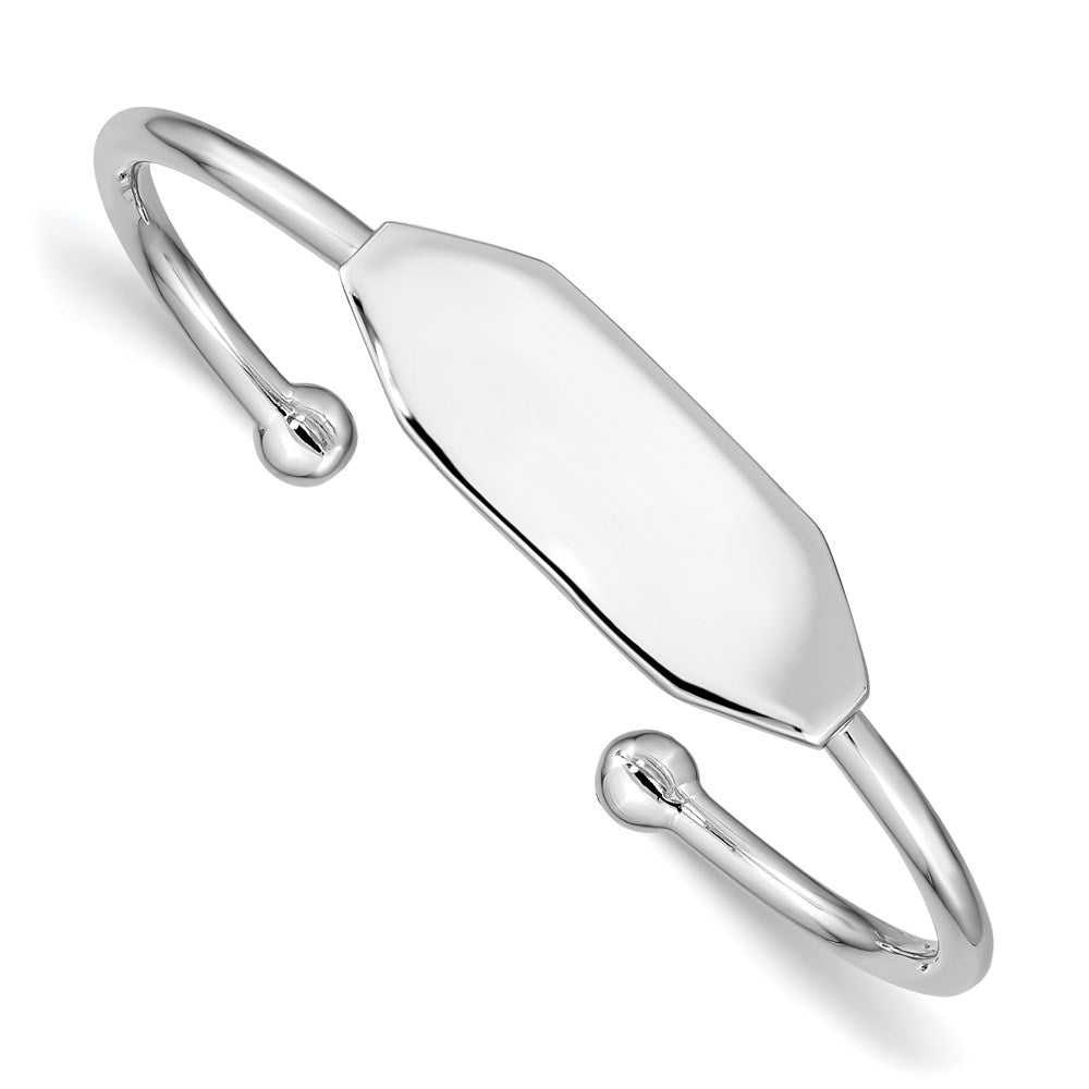 Polished;Engravable;Sterling silver;Cuff