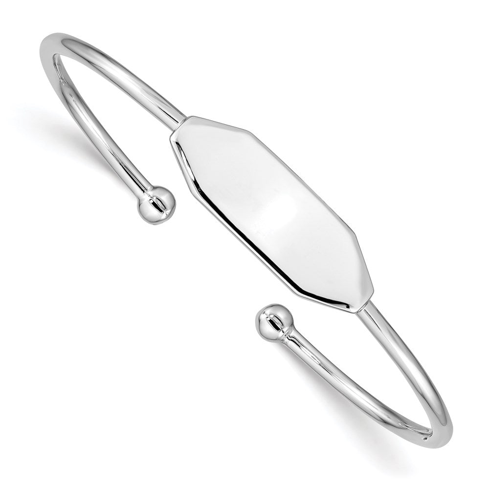 Polished;Sterling silver;Cuff