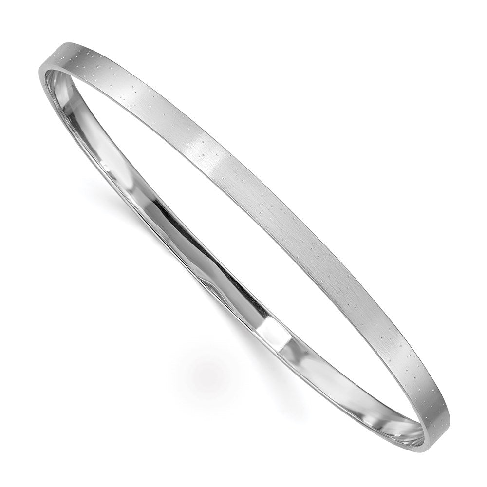Solid;Polished;Engravable;Sterling silver;Slip on;Textured;4mm thick