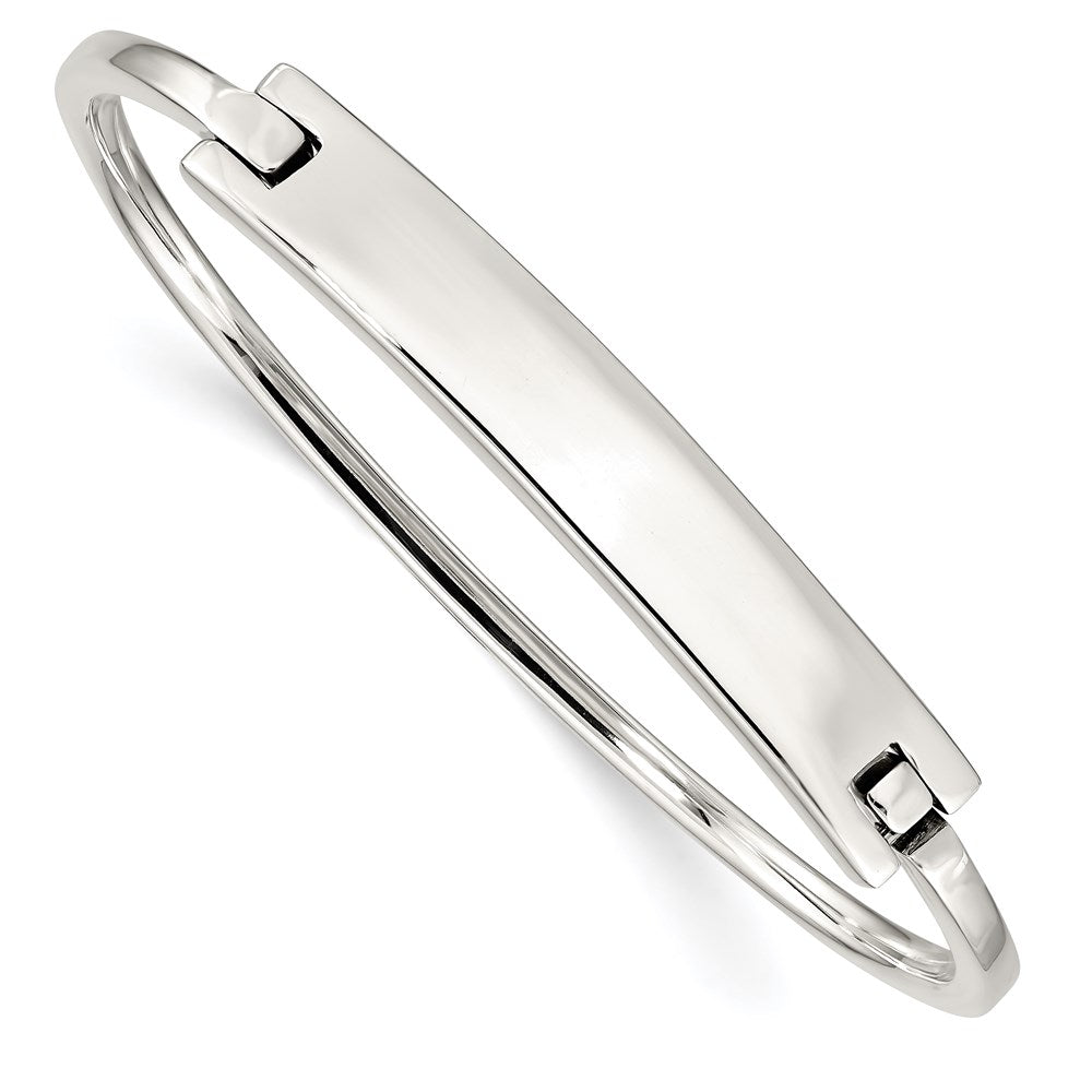 Polished;Hinged;Engravable;Sterling silver