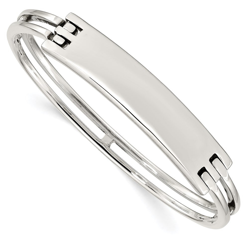 Polished;Hinged;Engravable;Sterling silver