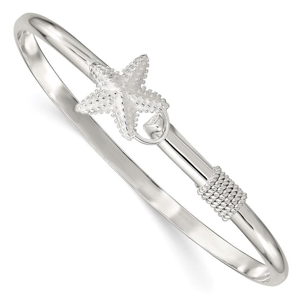 Polished;Hinged;Sterling silver;Textured