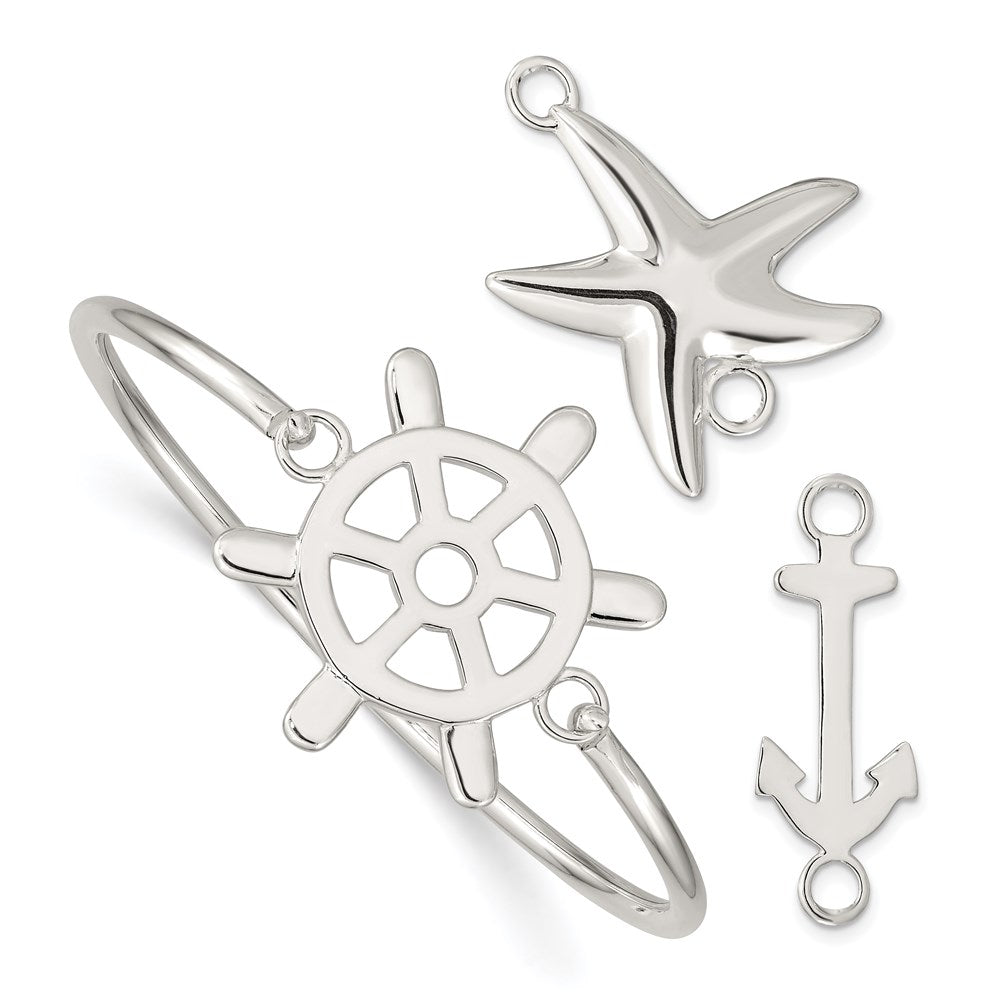 Polished;Sterling silver