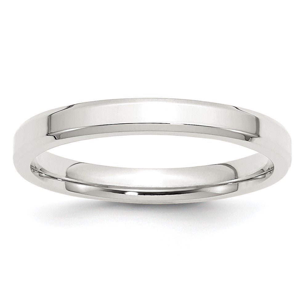 Polished;Engravable;Sterling silver;Comfort fit;Beveled Edge