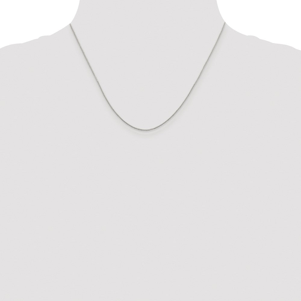 Sterling Silver Rhodium-plated .8mm 8 Sided Box Chain