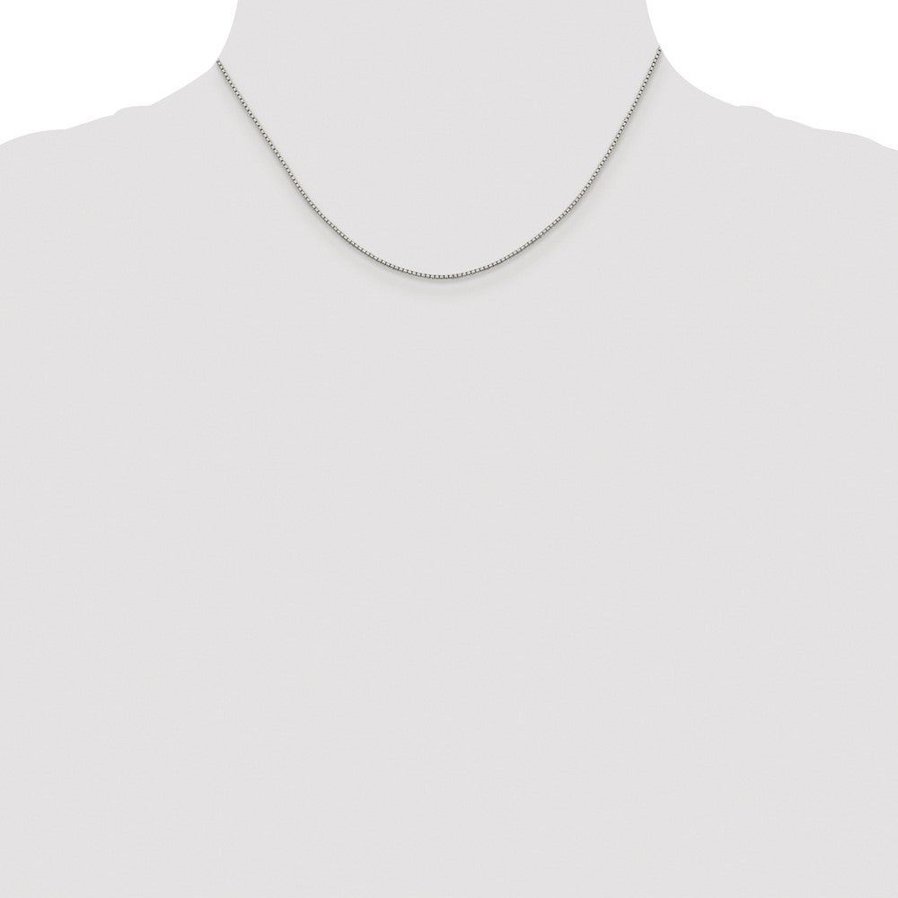 Sterling Silver Rhodium-plated 1.15mm 8 Sided Box Chain