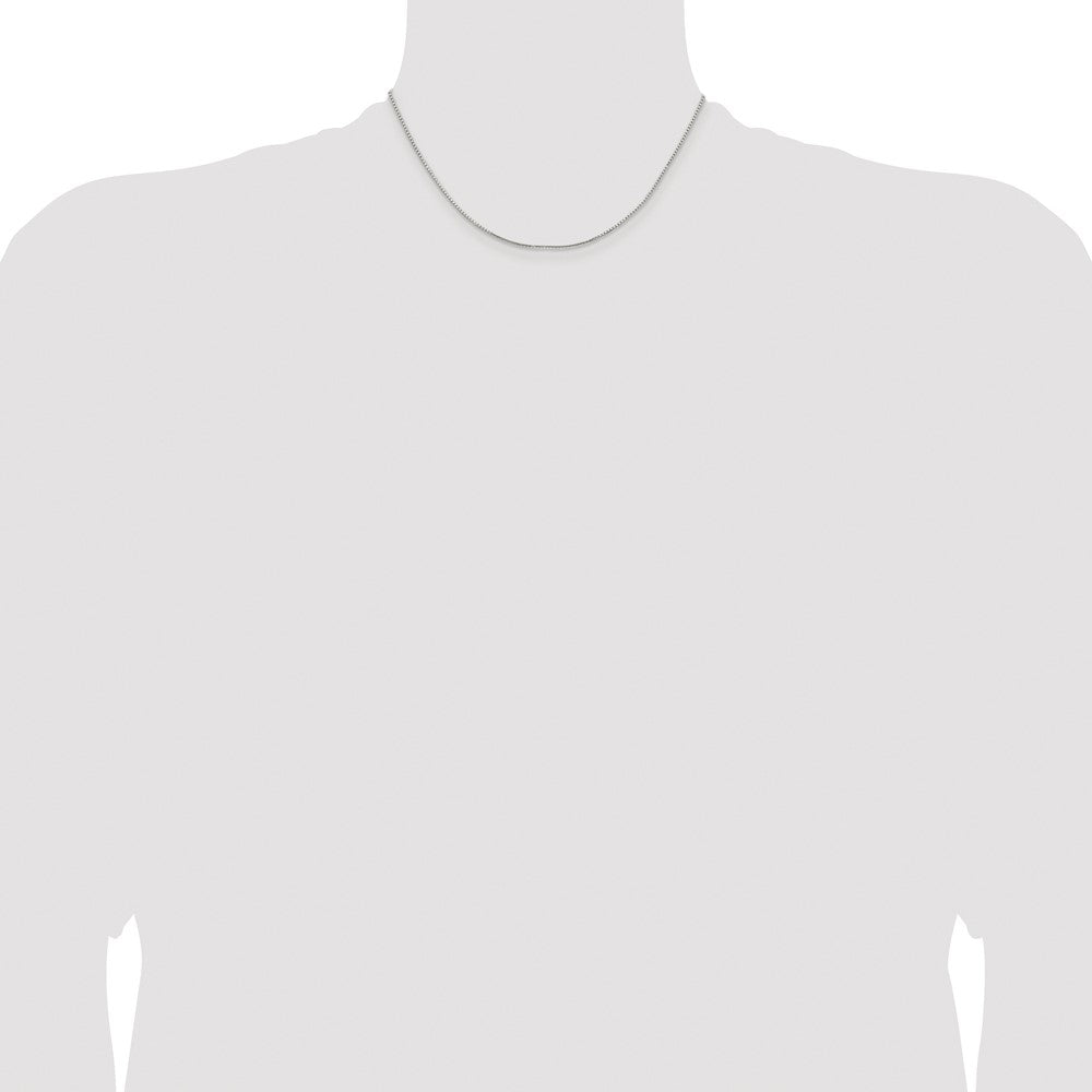 Sterling Silver Rhodium-plated 1.25mm 8 Sided Box Chain
