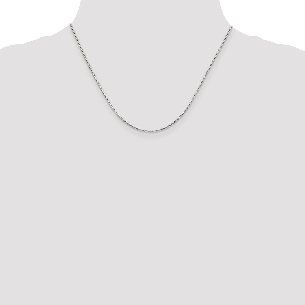 Sterling Silver 1.35mm 8 Sided w/2in ext. Box Chain