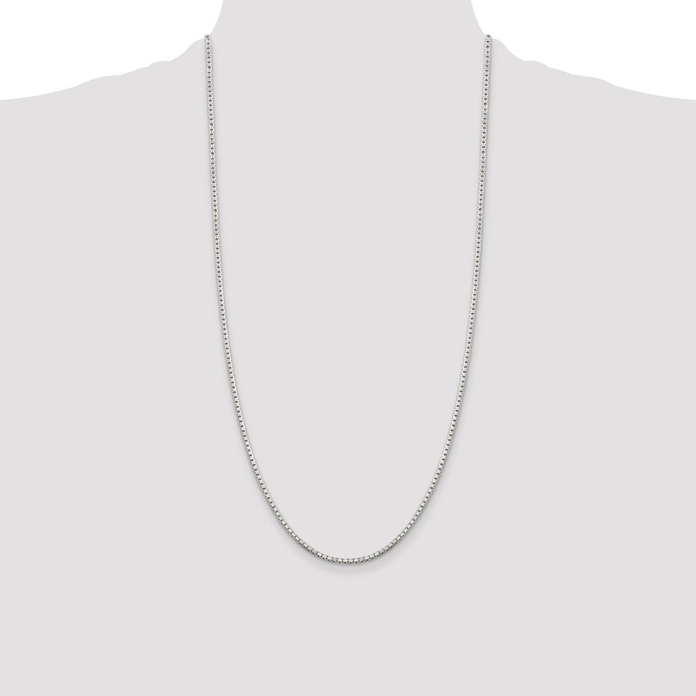 Sterling Silver 2mm 8 Sided Box Chain