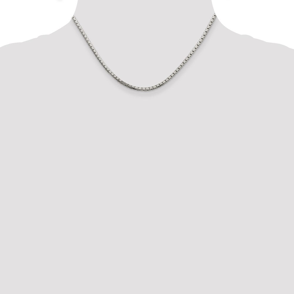 Sterling Silver 2.5mm 8 Sided Box Chain
