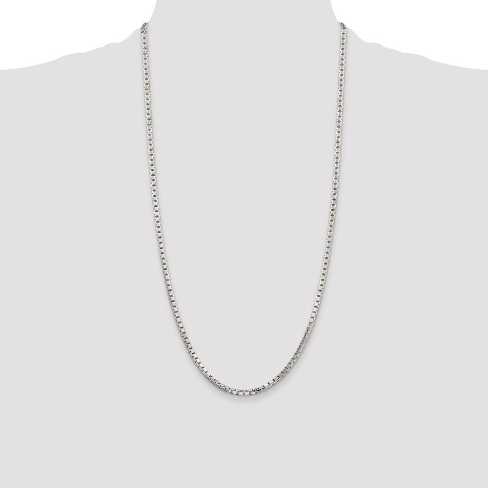 Sterling Silver 2.9mm 8 Sided Box Chain
