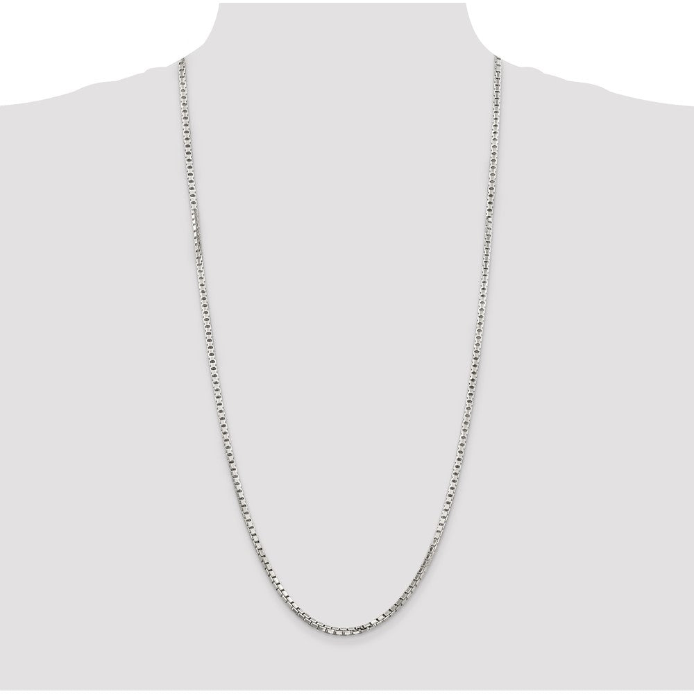 Sterling Silver 2.9mm 8 Sided Box Chain