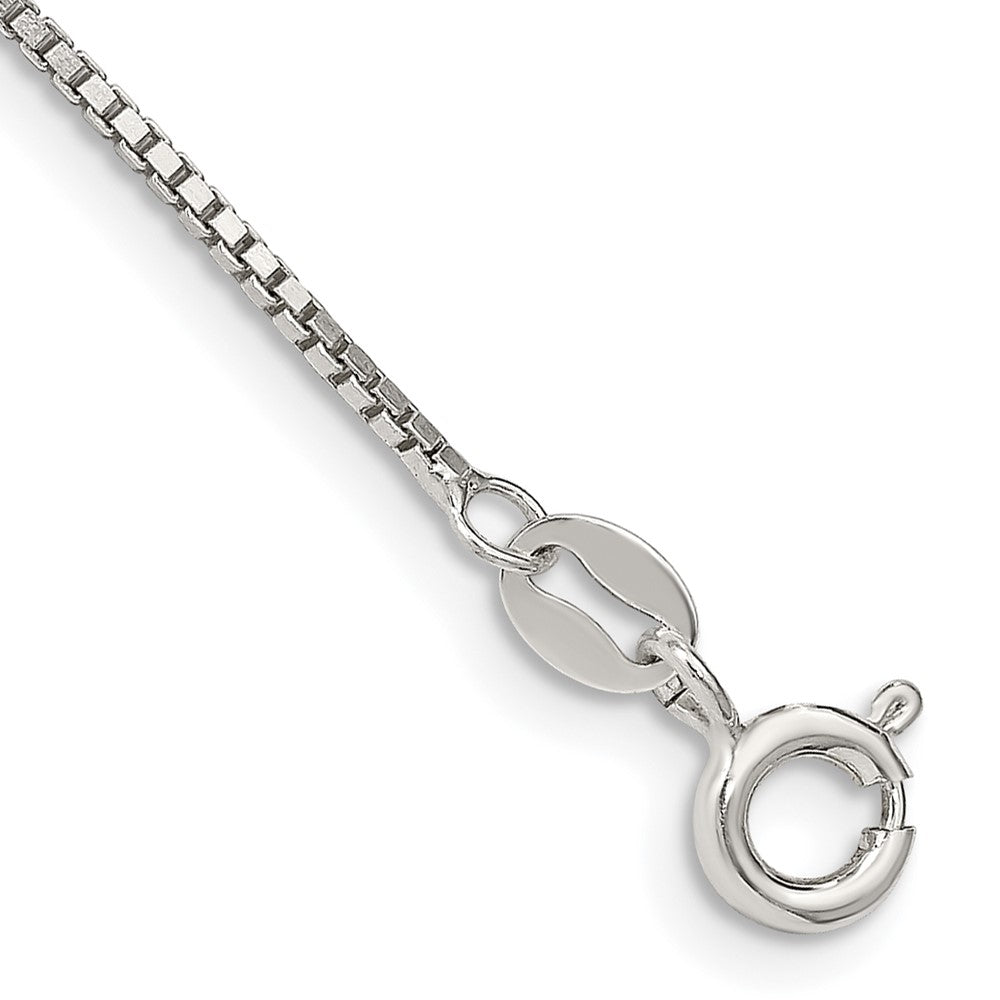 Polished;Spring Ring;Sterling silver;Box chain
