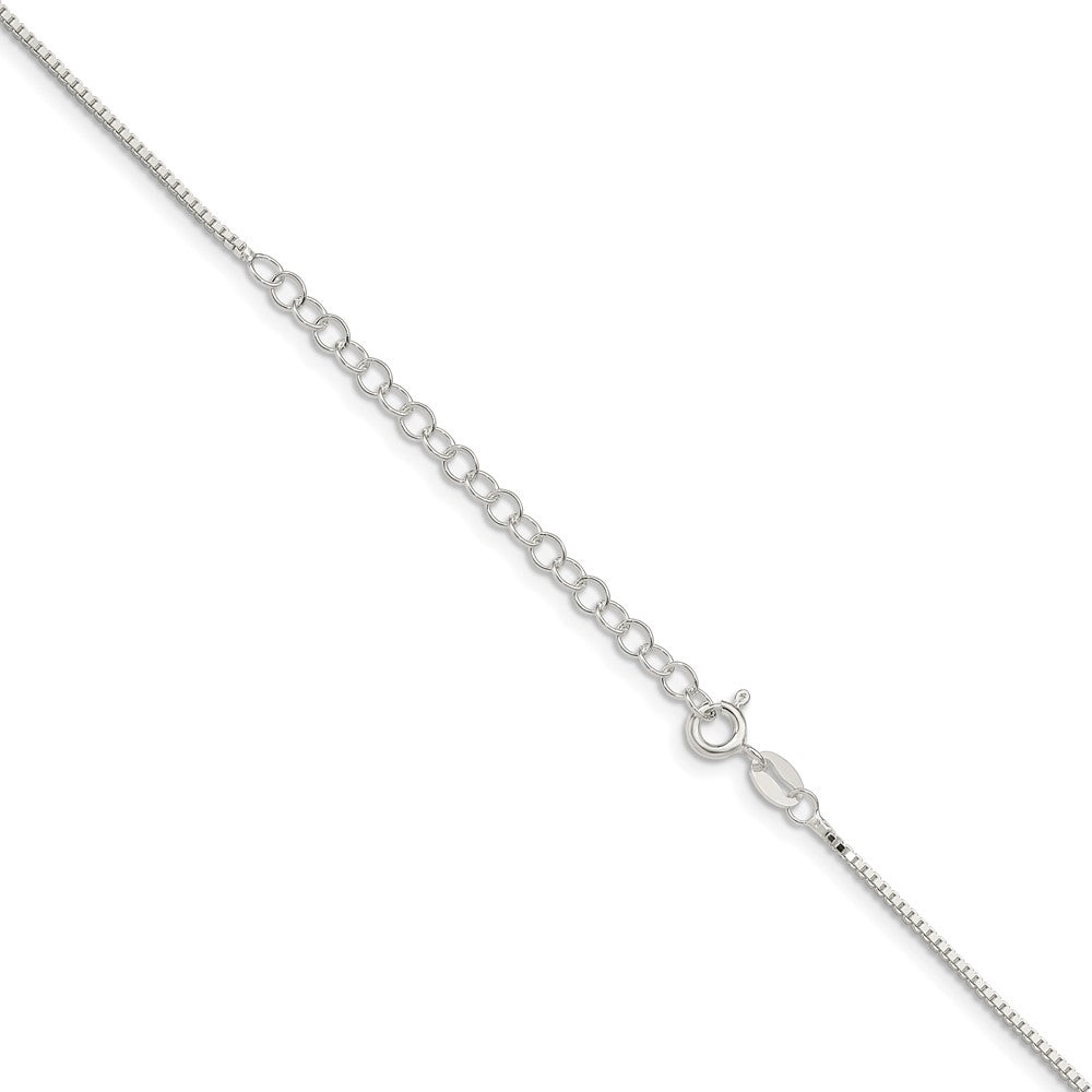 Sterling Silver 1.1mm Box Chain w/2in ext.