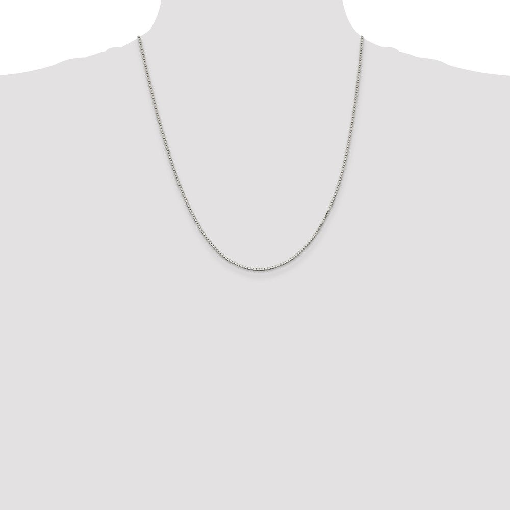 Sterling Silver Rhodium-plated 1.5mm Box Chain
