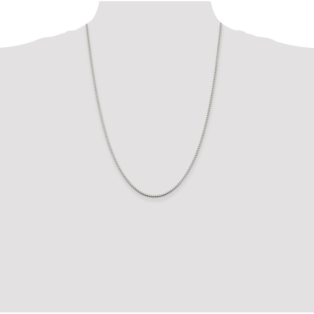 Sterling Silver Rhodium-plated 1.75mm Box Chain