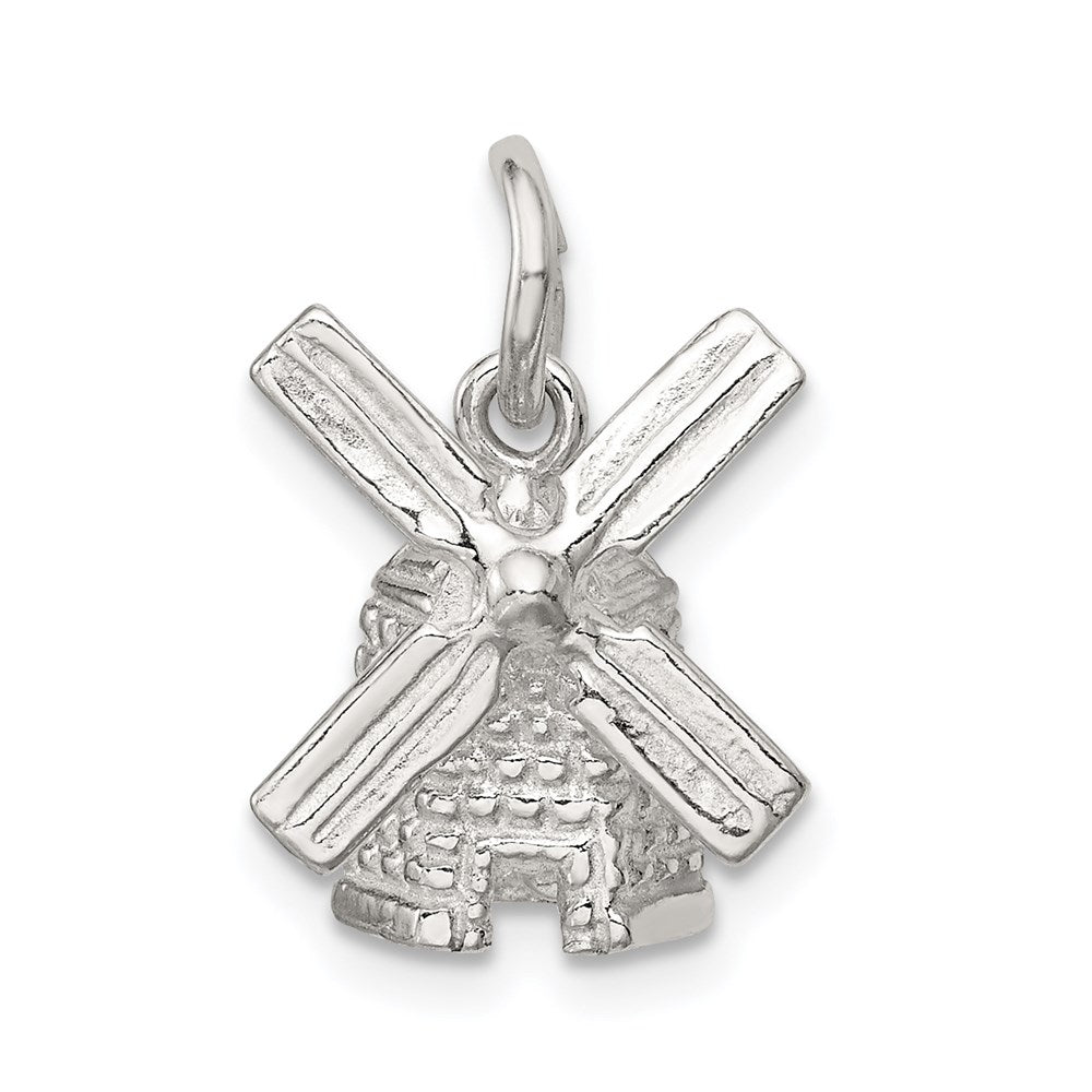 Solid;Casted;Polished;3-D;Sterling silver
