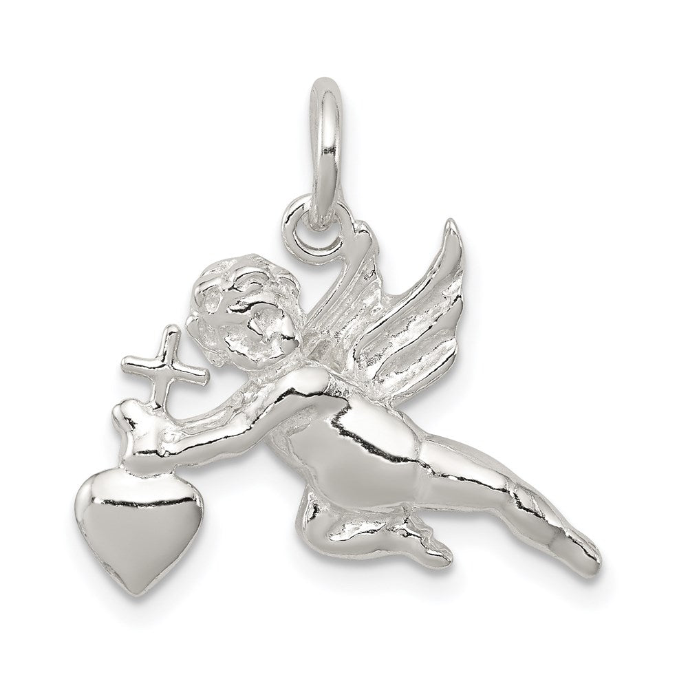 Solid;Casted;Polished;3-D;Sterling silver;Textured back