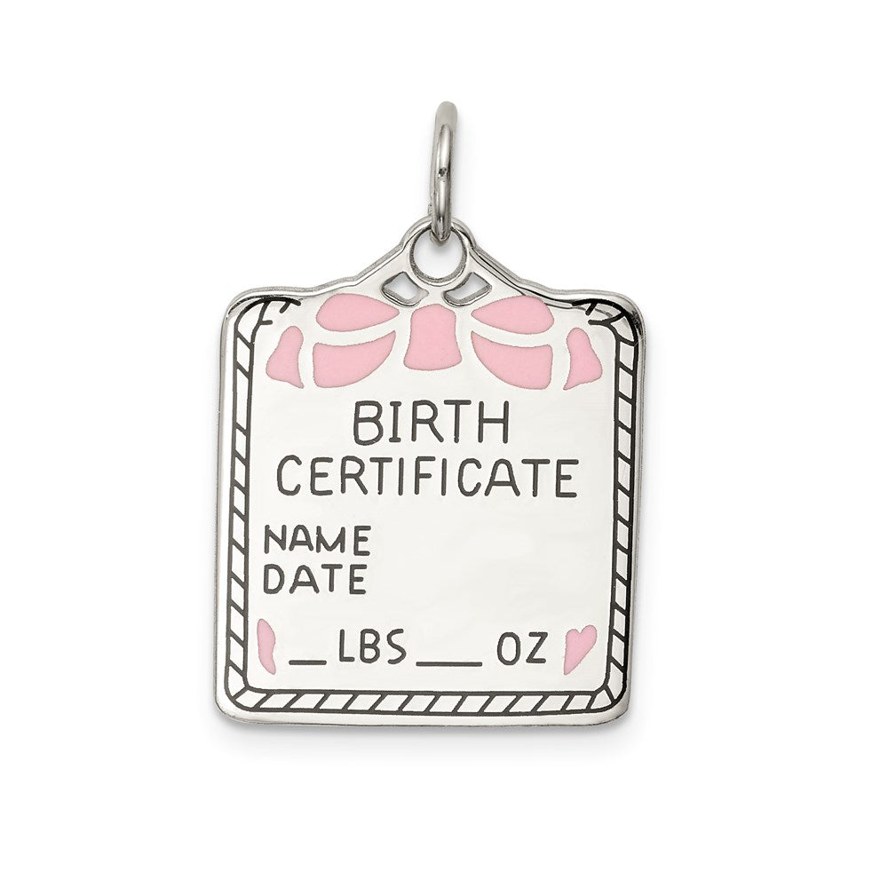 Solid;Casted;Polished;Engravable;Enamel;Sterling silver
