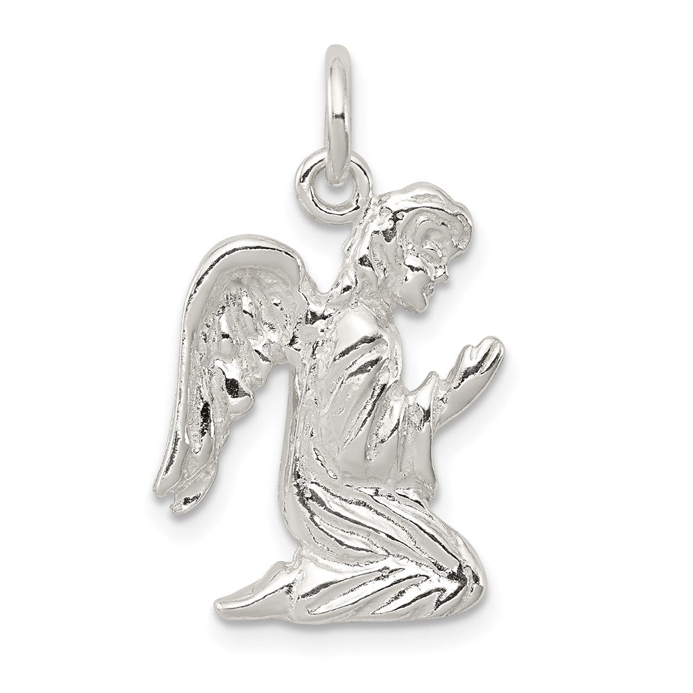 Solid;Casted;Polished;3-D;Sterling silver;Textured back