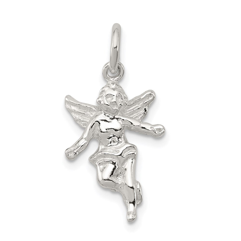 Solid;Casted;Polished;3-D;Sterling silver;Textured back