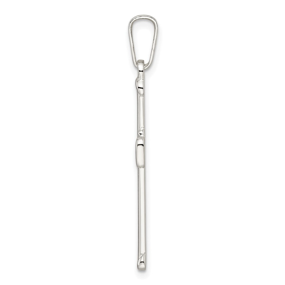 Sterling Silver Polished Cross Pendant