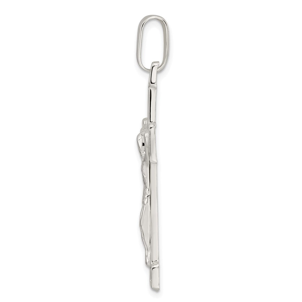 Sterling Silver Polished Crucifix Pendant