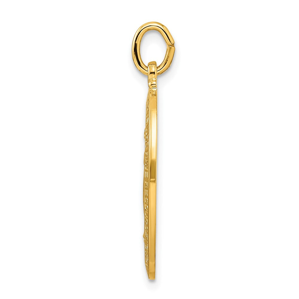 Sterling Silver Gold-tone Polished Solid Miraculous Medal Pendant