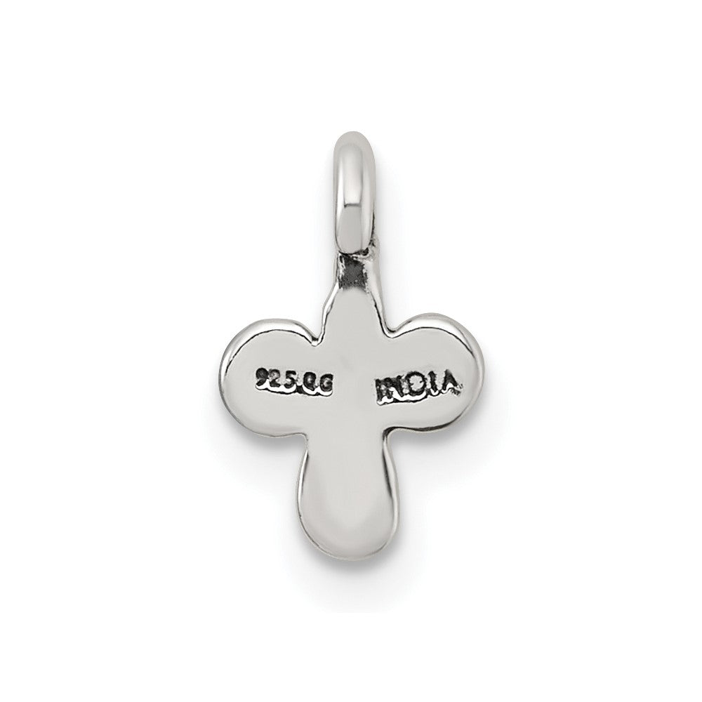 Sterling Silver Polished and Antiqued Fancy Charm
