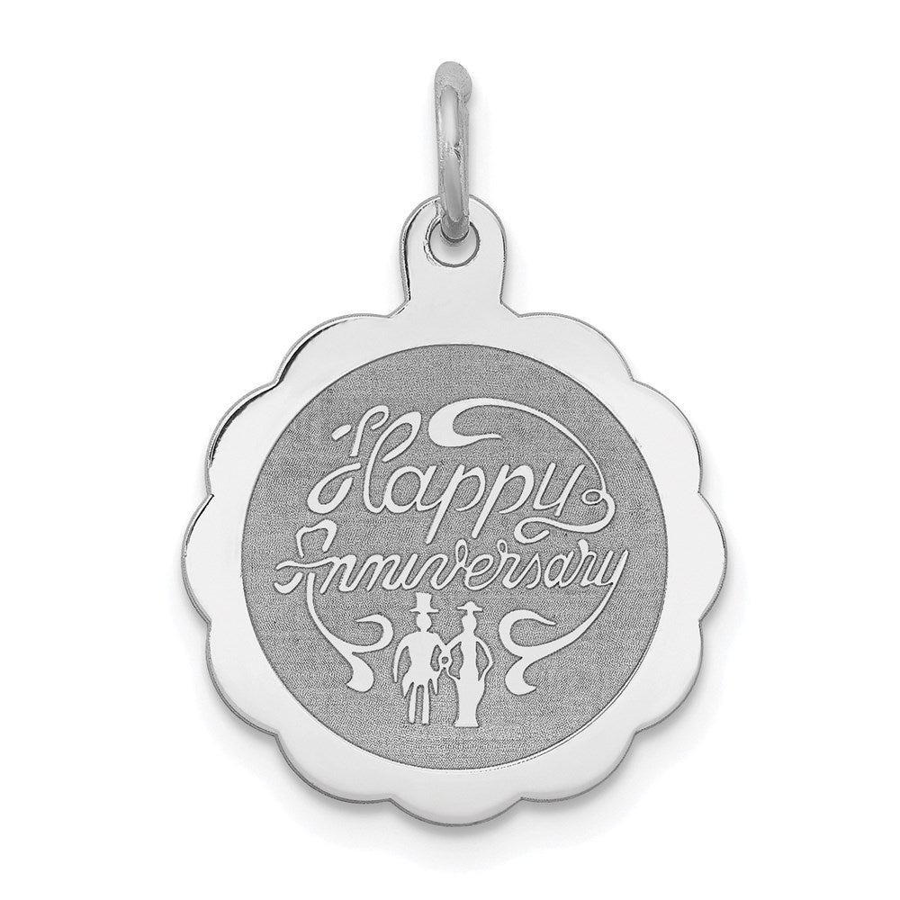 Solid;Die struck;Engravable;Polished back;Sterling silver;Faceted;Brocaded disc;Fits up to 3mm
