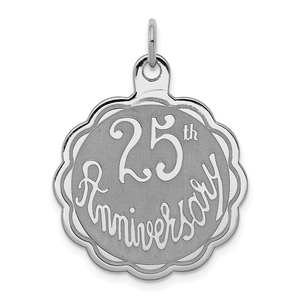 Solid;Die struck;Engravable;Polished back;Sterling silver;Round;Laser Etched;Flat;Fits up to 3mm