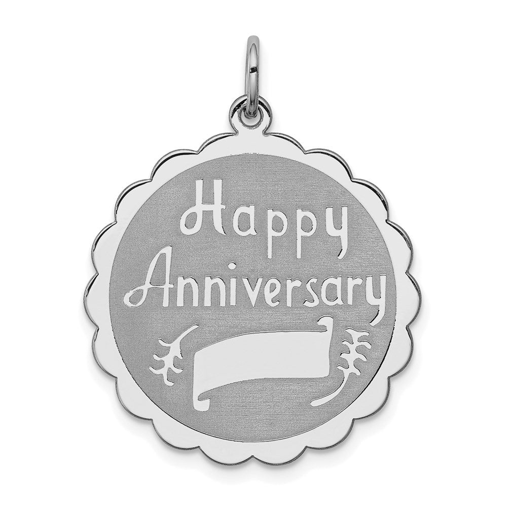 Solid;Die struck;Engravable;Sterling silver;Faceted;Brocaded disc;Polished & satin;Fits up to 3mm